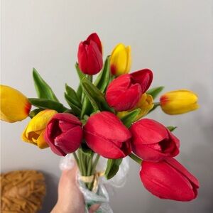 Vibrant Red and Yellow Tulip Bouquet